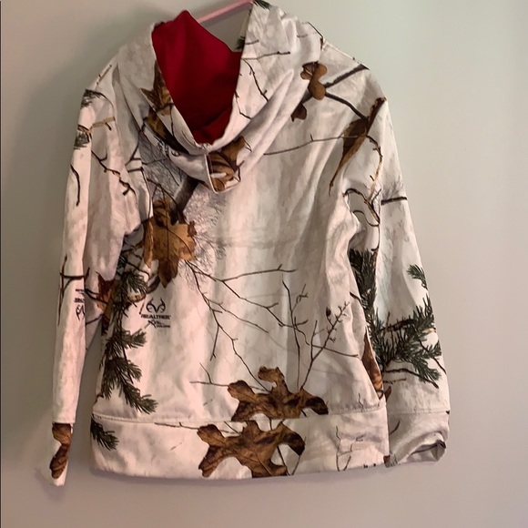 Girls White and Leaves  Sweatshirt - Picture 2 of 2